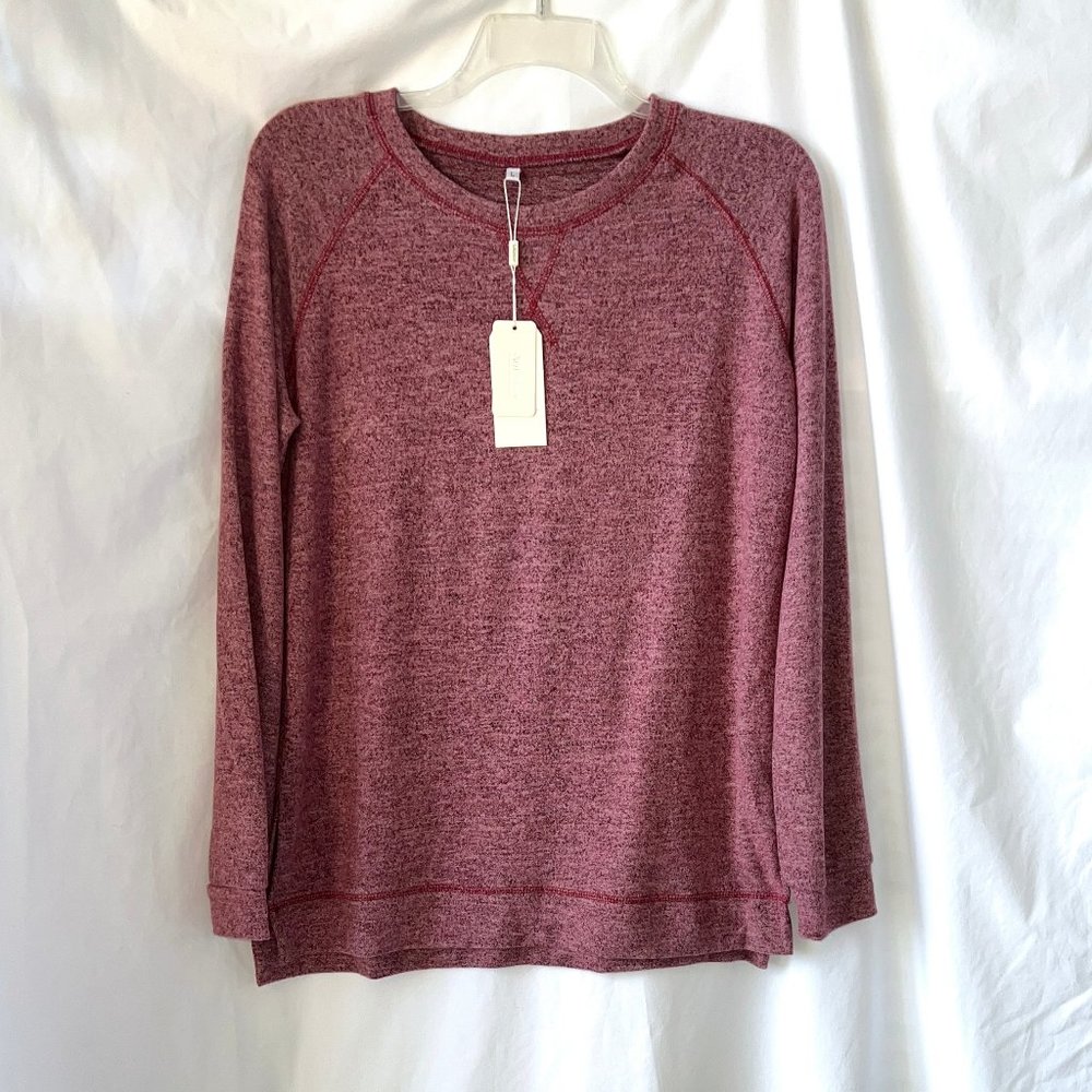 NEW Lightweight Sweater, Pullover, Heather Rose Color, Size Large